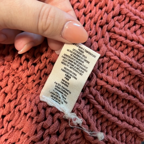 Free People simply sienna open front long cardigan in rose pink - Picture 9 of 11